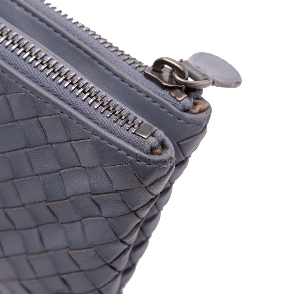 Bottega Veneta Nappa Intrecciato Double Zip Clutch - Image 16