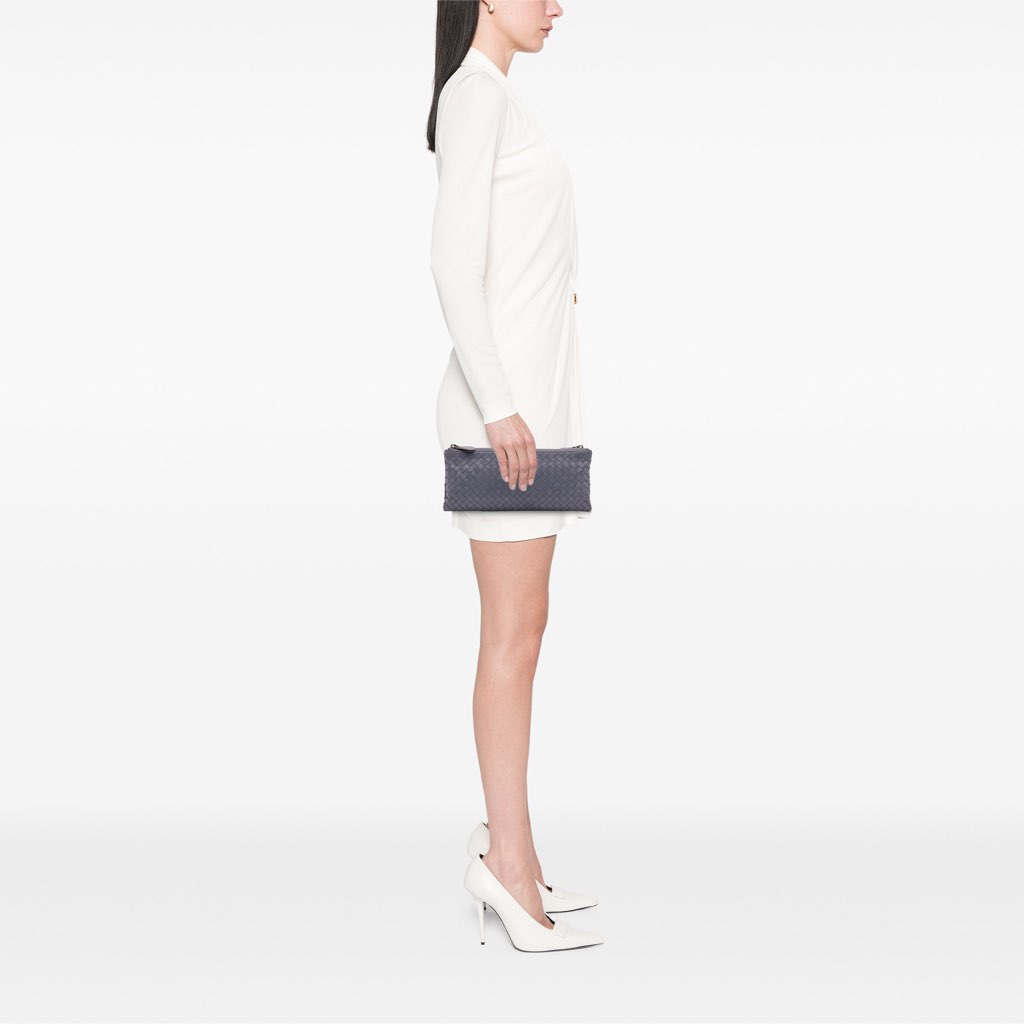 Bottega Veneta Nappa Intrecciato Double Zip Clutch - Image 17