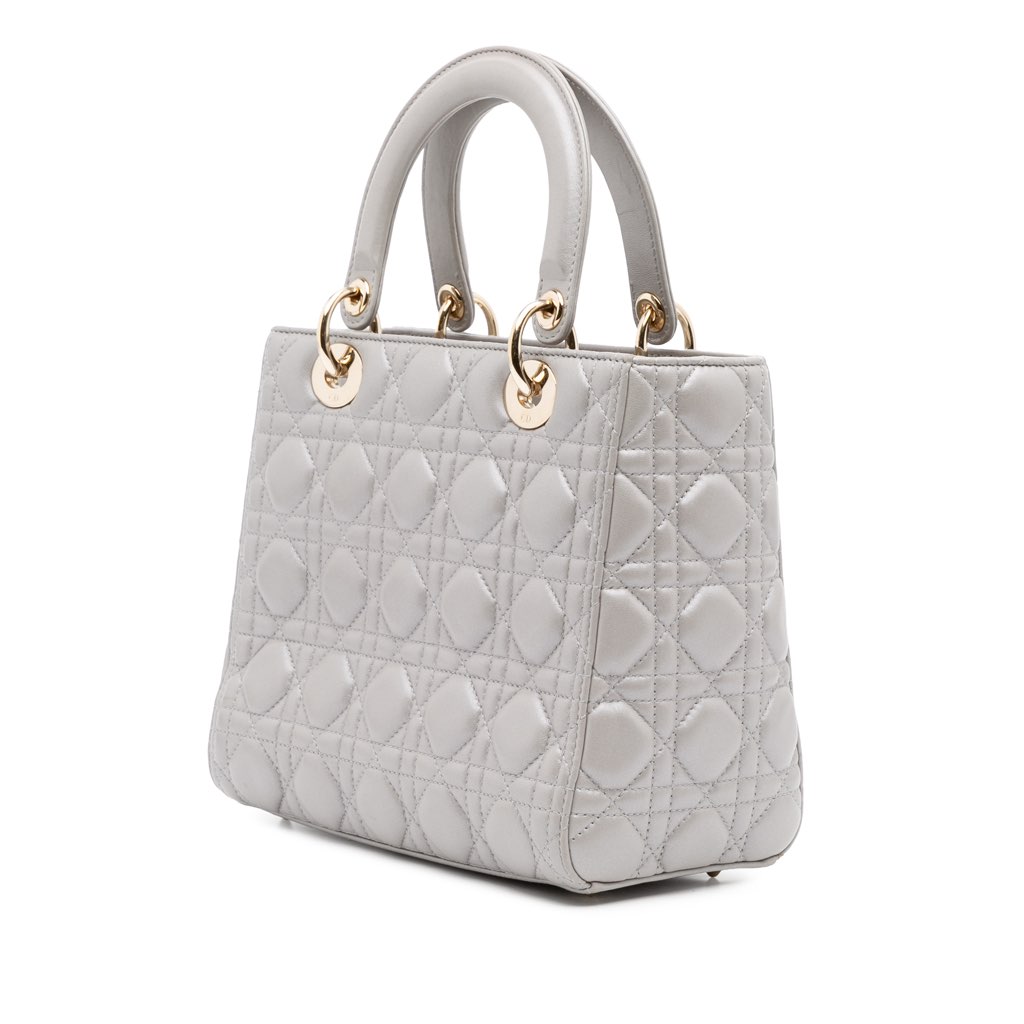 Dior Medium Lambskin Cannage Lady Dior - 2