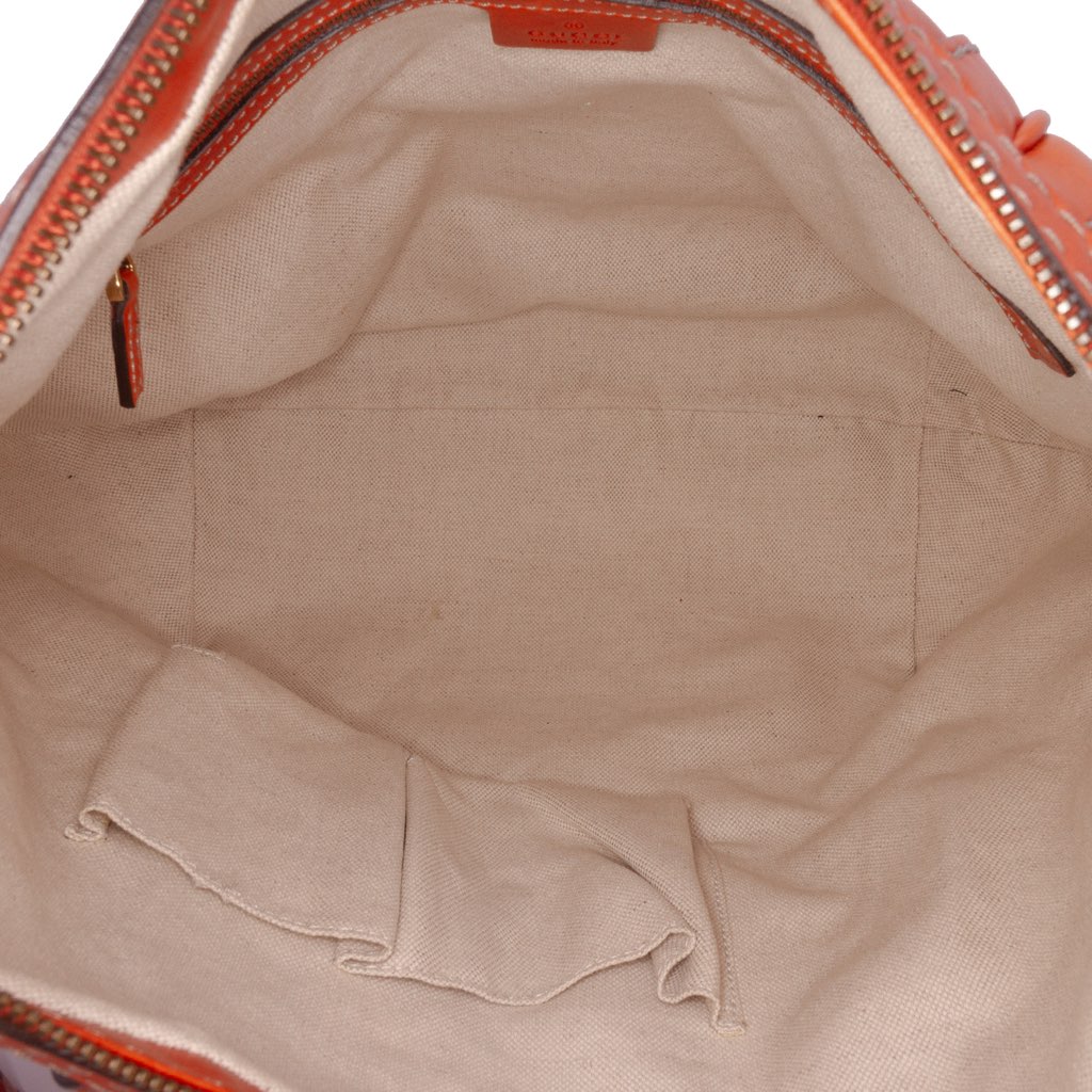 Gucci Medium Leather Running Satchel - 4