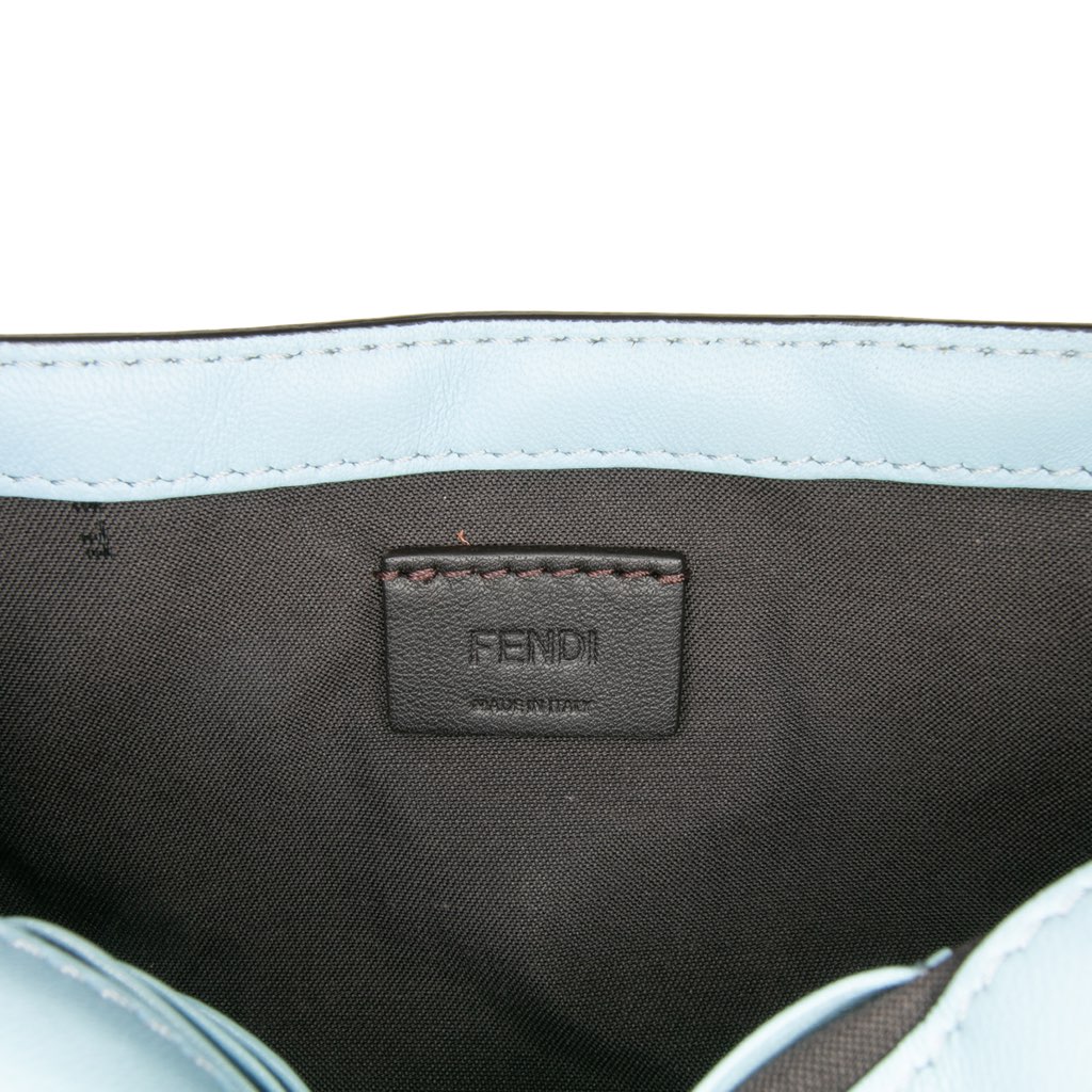 Fendi Mini Zucca Embossed Leather Baguette Satchel - Side view