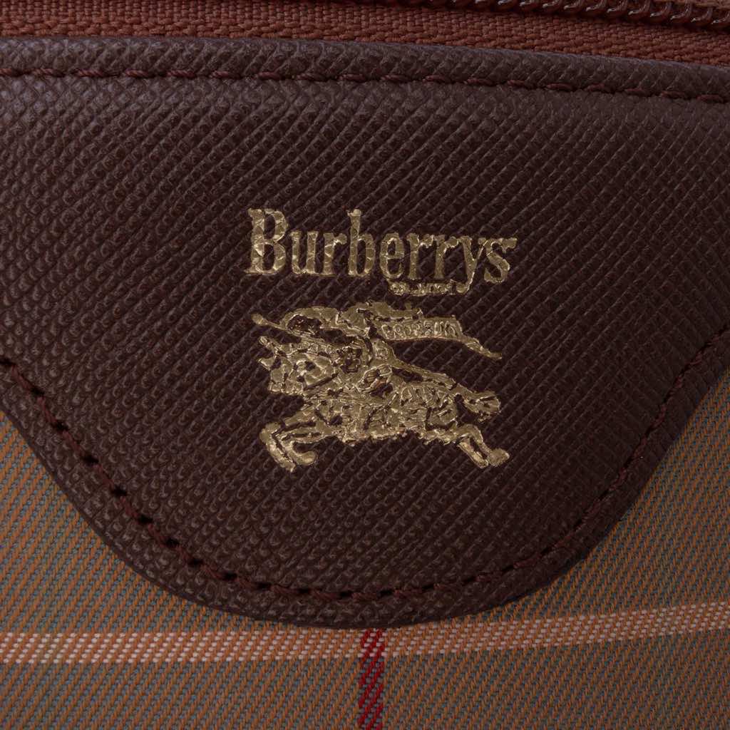 Burberry Vintage Check Canvas Clutch - Side view