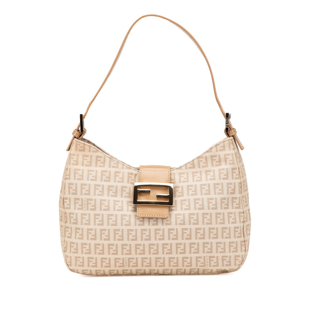 Fendi Zucchino Canvas Shoulder Bag