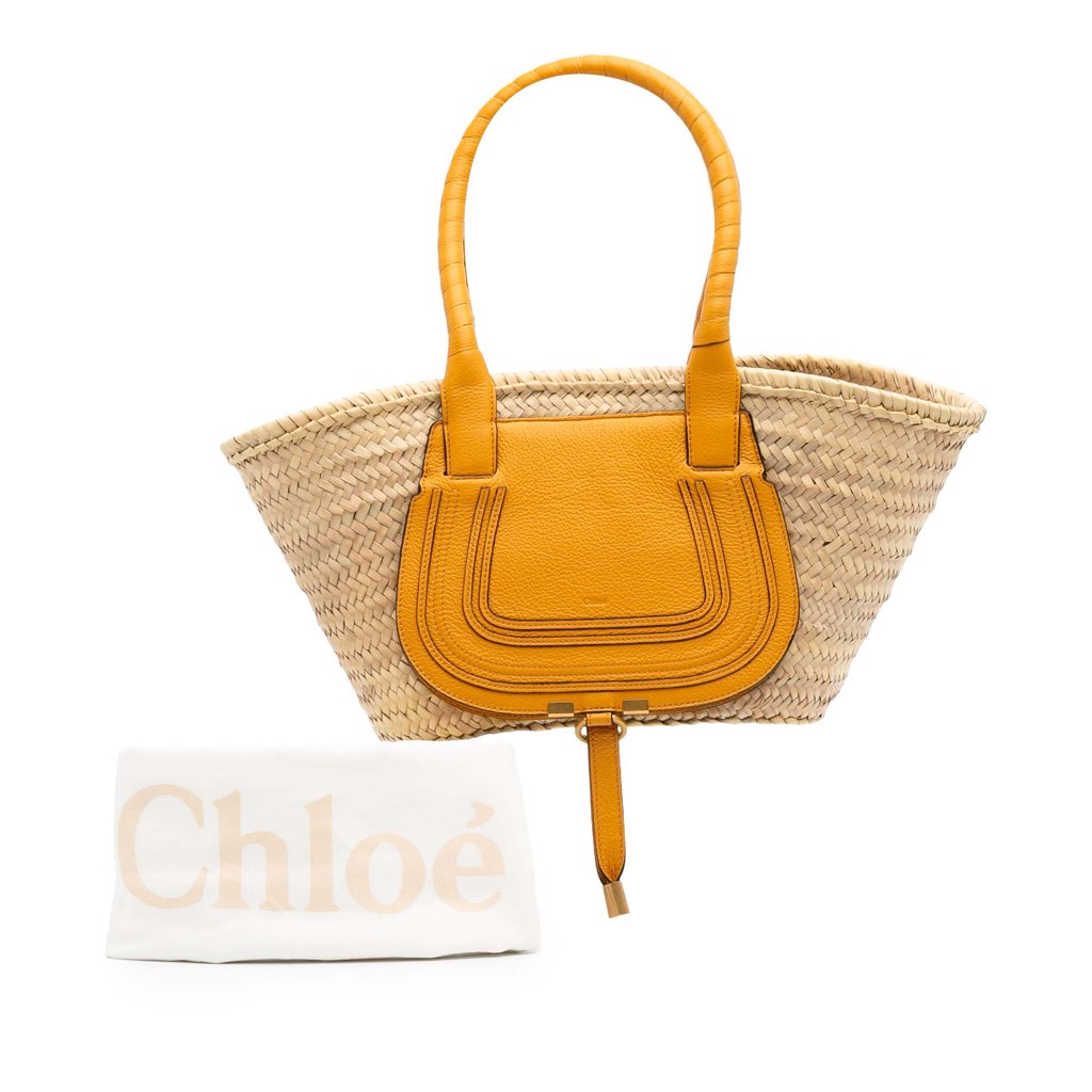 Chloé Medium Raffia Marcie Basket Tote - Image 12