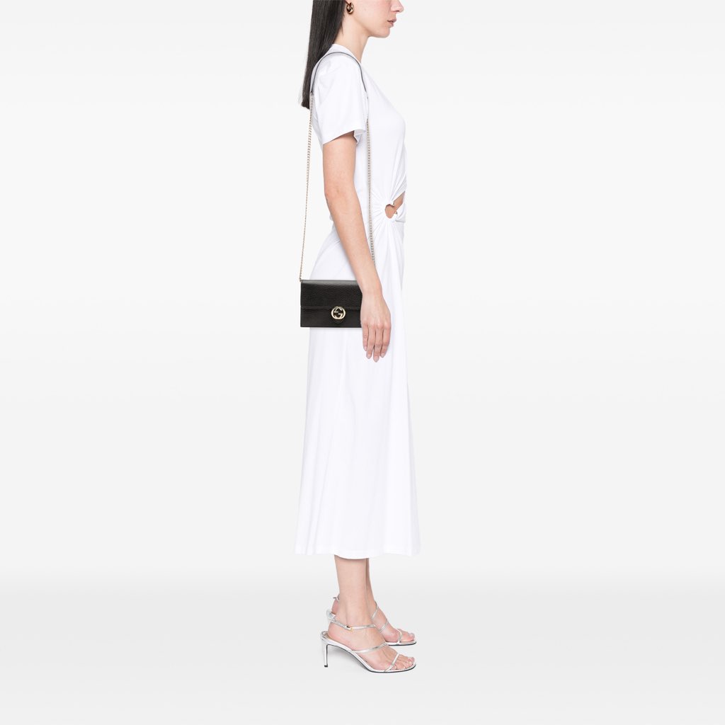 Gucci Leather Interlocking G Dollar Wallet on Chain - Image 14