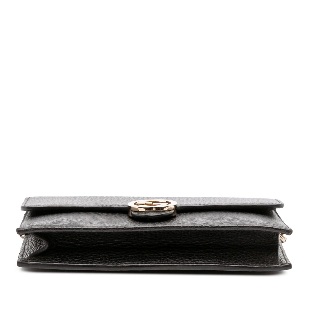Gucci Leather Interlocking G Dollar Wallet on Chain - Image 6
