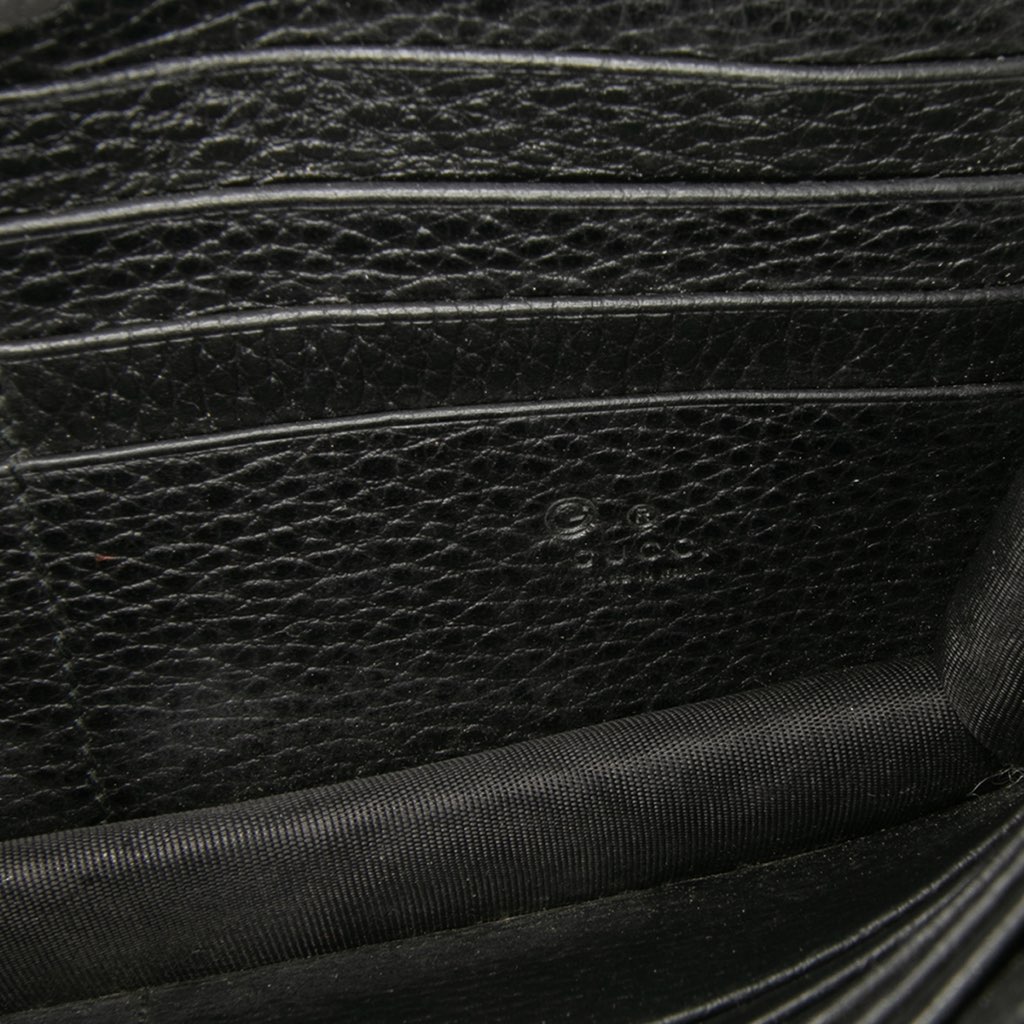 Gucci Leather Interlocking G Dollar Wallet on Chain - Side view