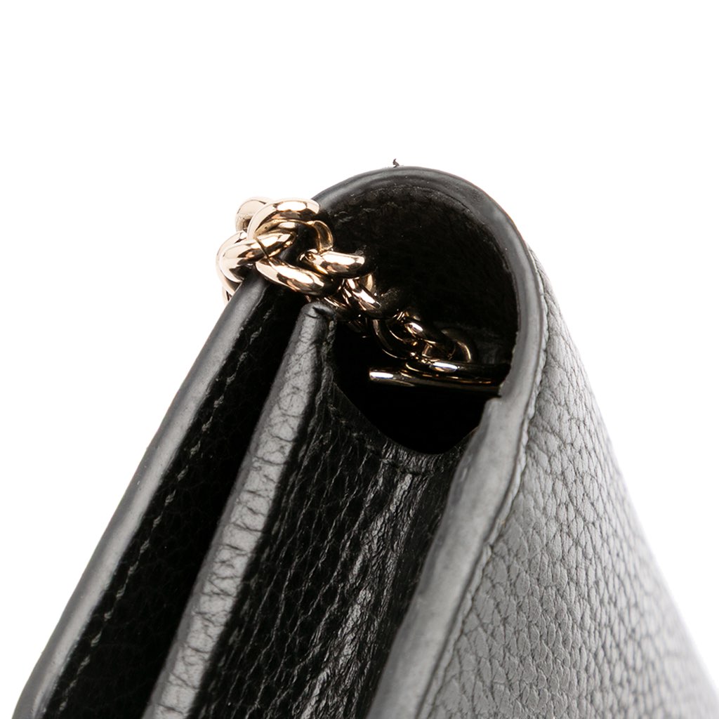 Gucci Leather Interlocking G Dollar Wallet on Chain - Image 10