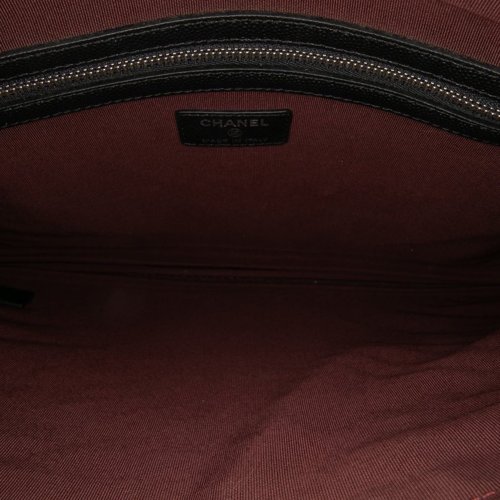 Chanel Large Chevron Caviar O Case Clutch - 4