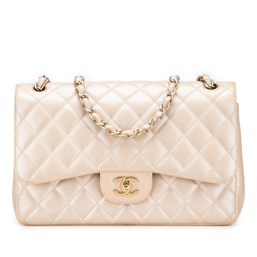 Chanel Jumbo Classic Iridescent Caviar Double Flap