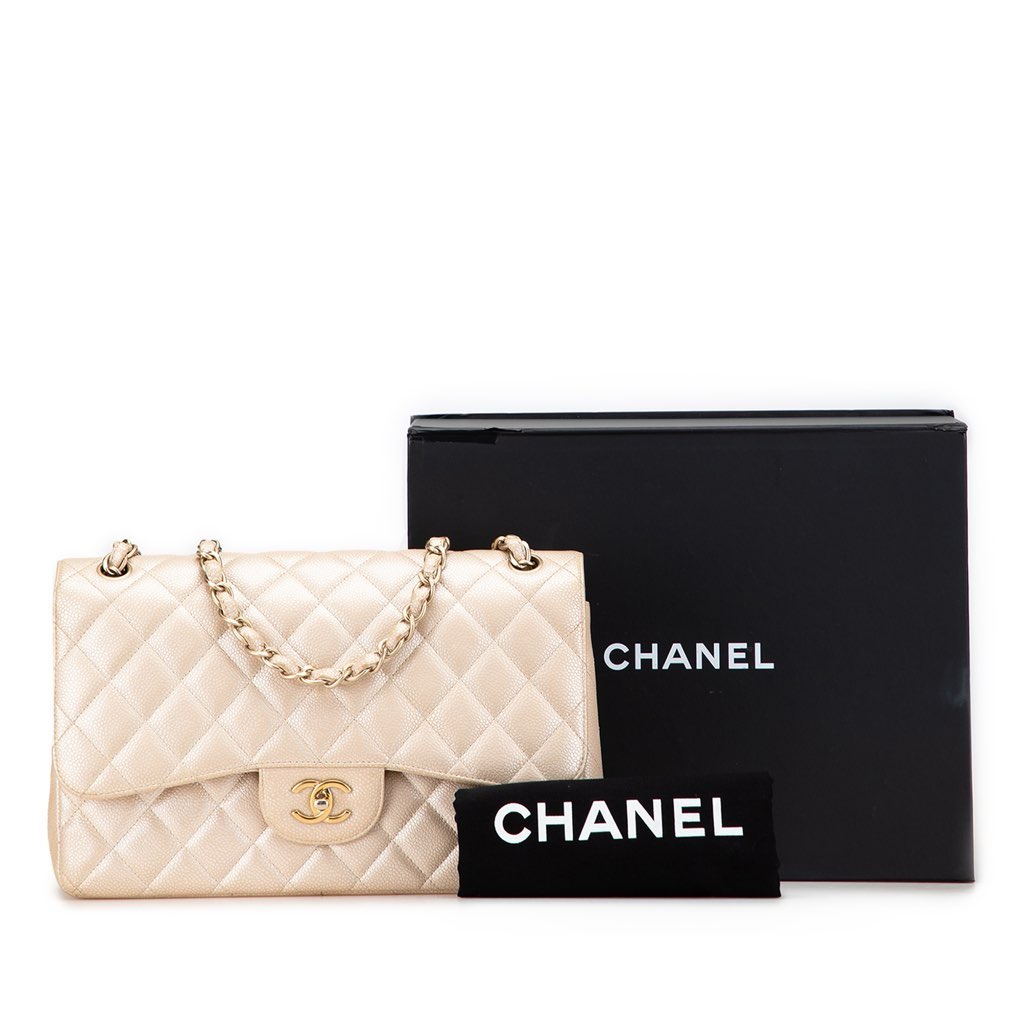 Chanel Jumbo Classic Iridescent Caviar Double Flap - Image 12