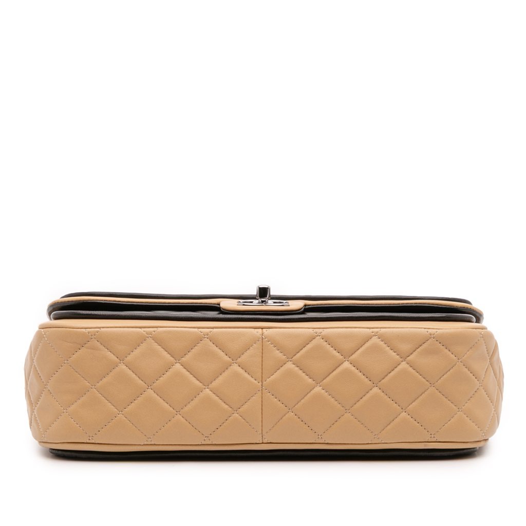 Chanel Jumbo Classic Bicolor Lambskin Twist Flap - Image 6