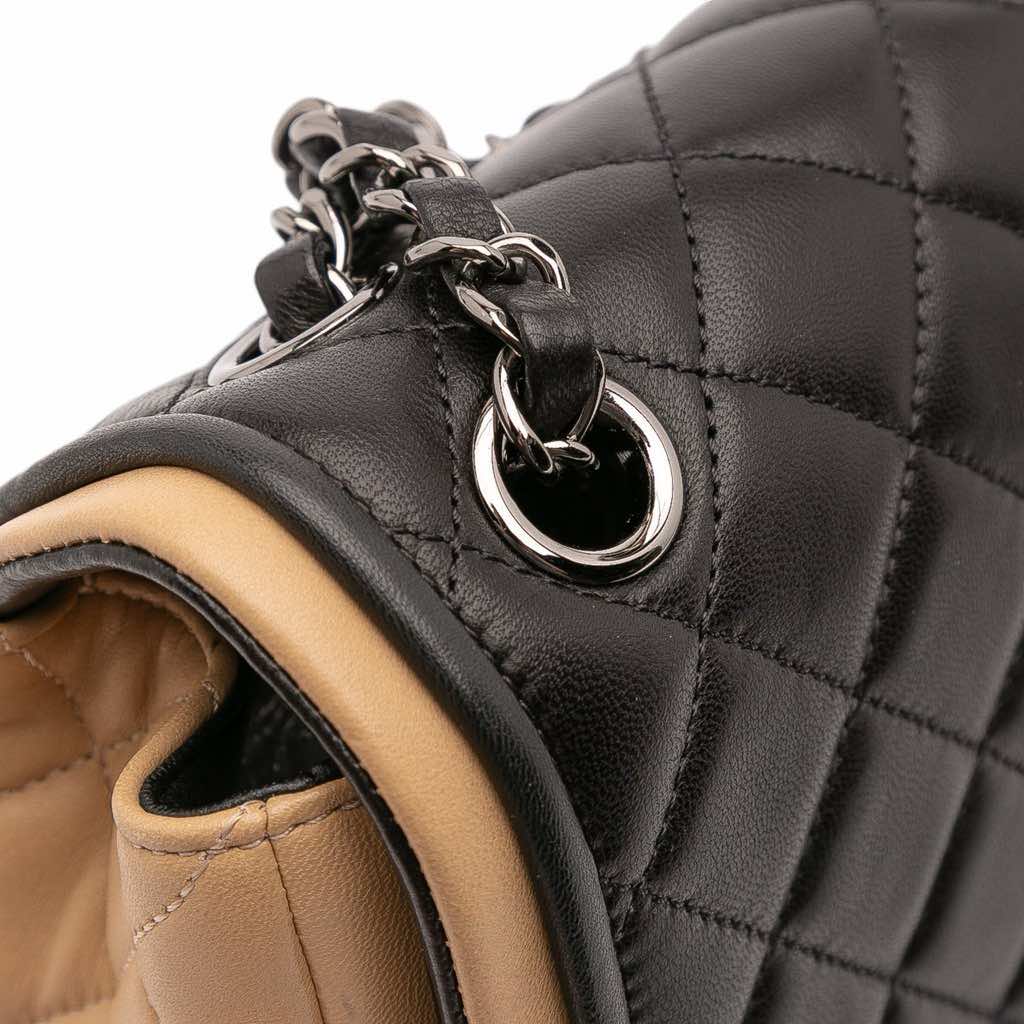 Chanel Jumbo Classic Bicolor Lambskin Twist Flap - Image 11