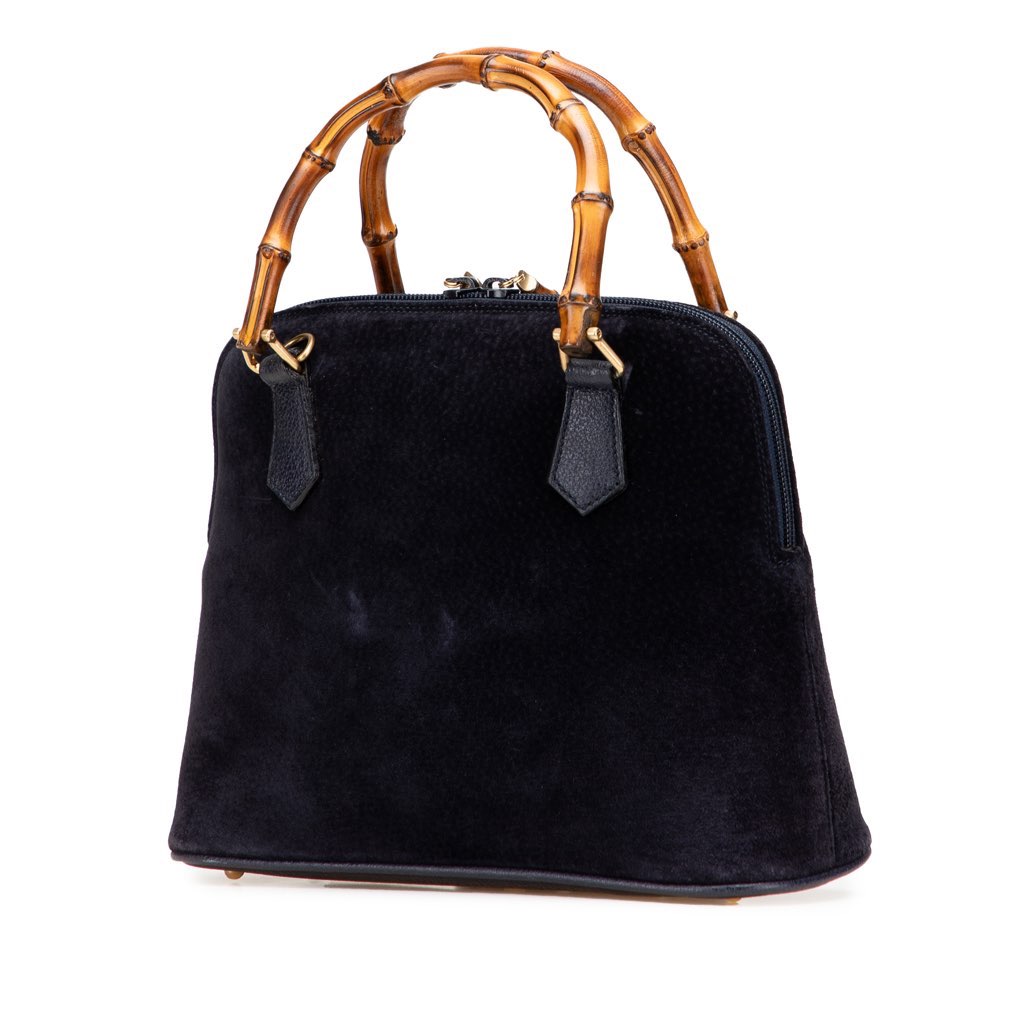 Gucci Suede Bamboo Dome Satchel - 2