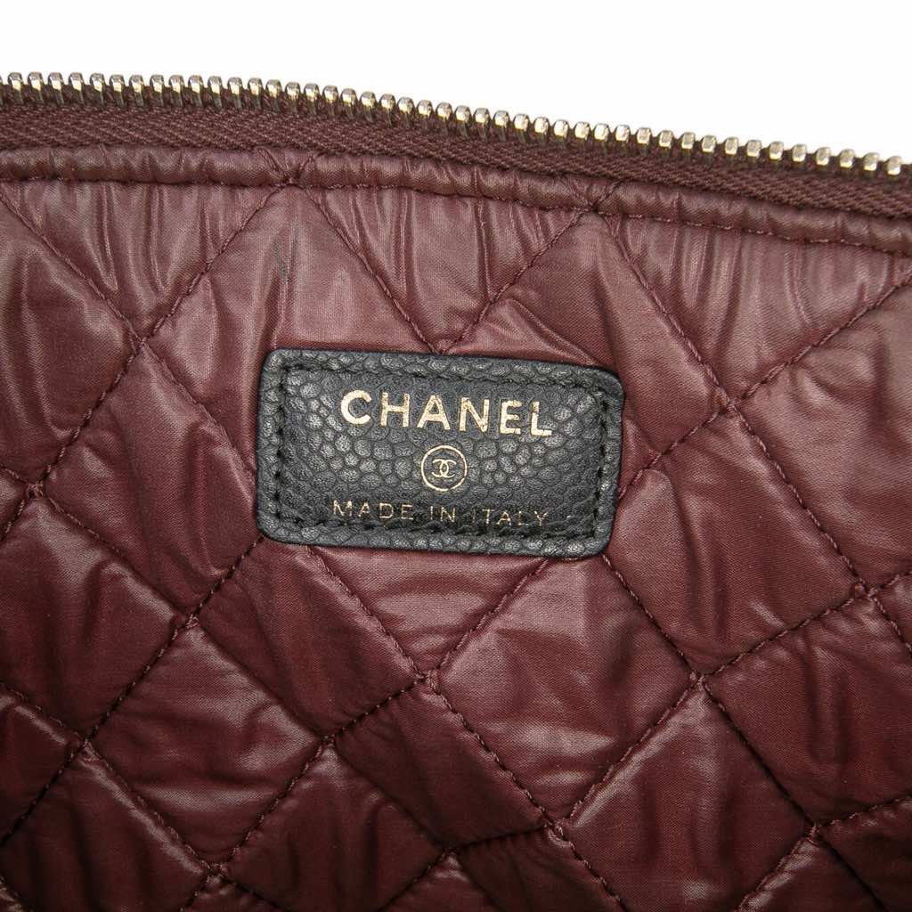 Chanel Large Quilted Caviar O Case Clutch - 5