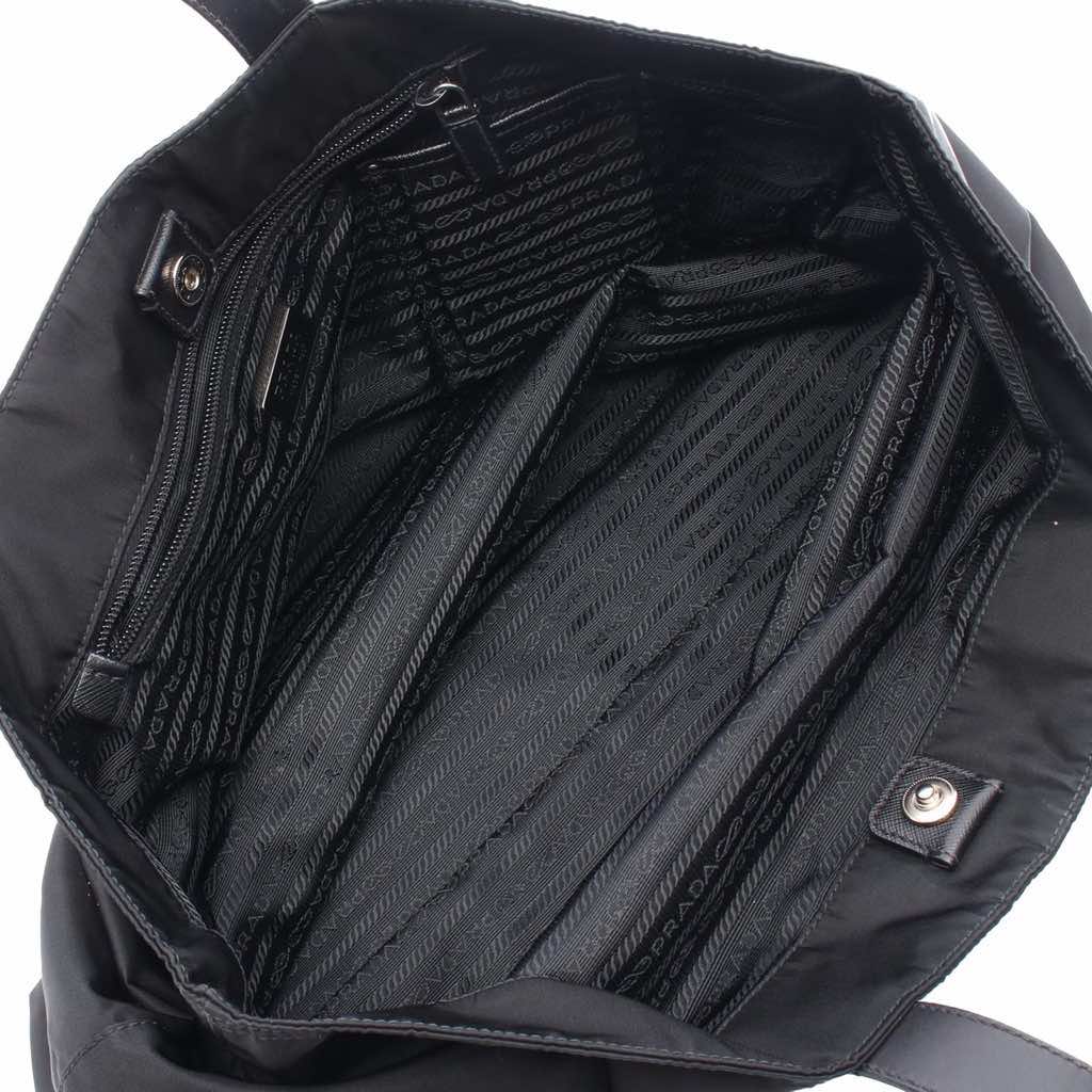 Prada Saffiano Trimmed Tessuto Tote - 3