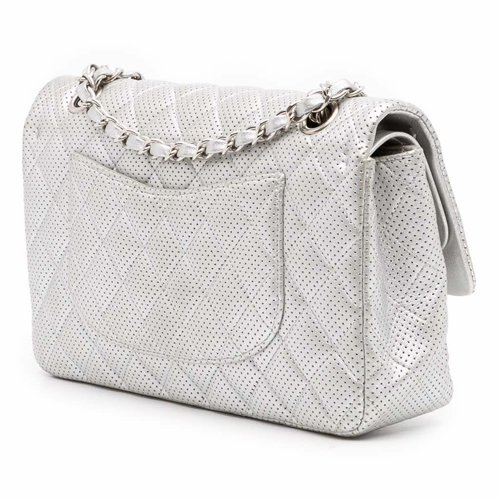 Chanel Medium Classic Perforated Lambskin Double Flap - 2