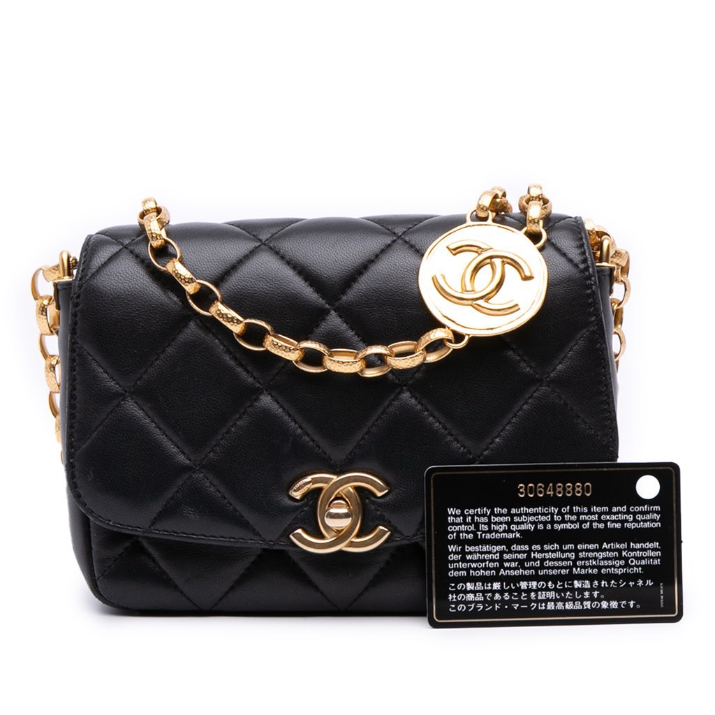 Chanel Small Quilted Lambskin CC Coin Flap - Image 15