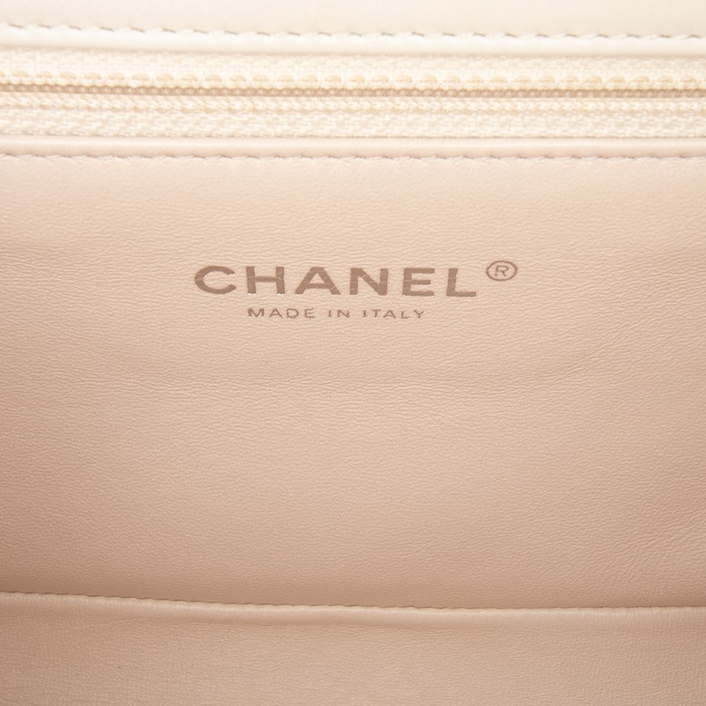 Chanel CC Stitched Calfskin Chain Flap - Side view