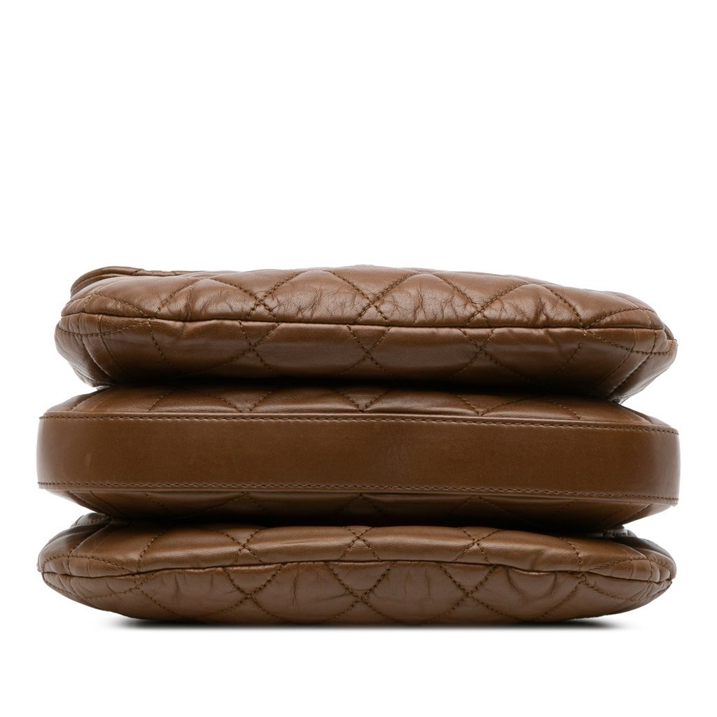 Chanel CC Quilted Lambskin 3 Flap - Image 6