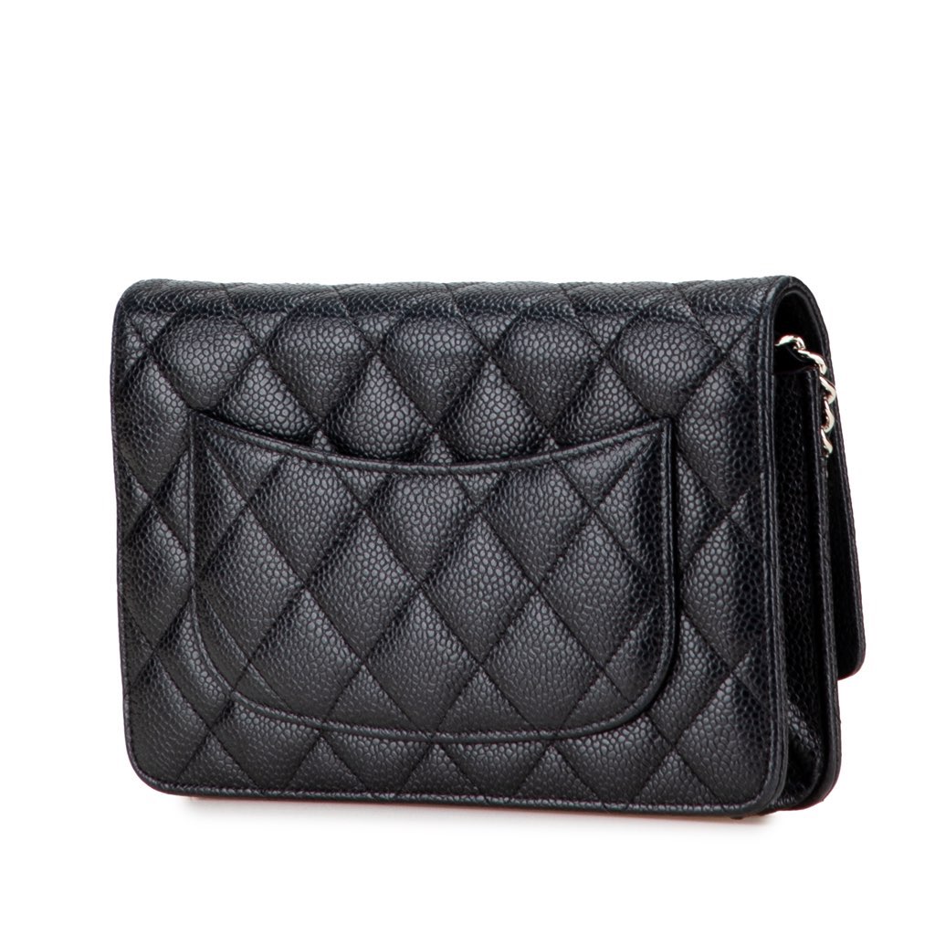 Chanel CC Quilted Caviar Wallet on Chain - 2