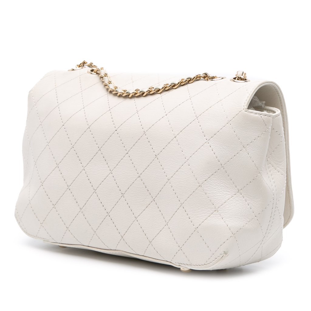 Chanel Medium Stitched Calfskin Covered CC Flap - Back view