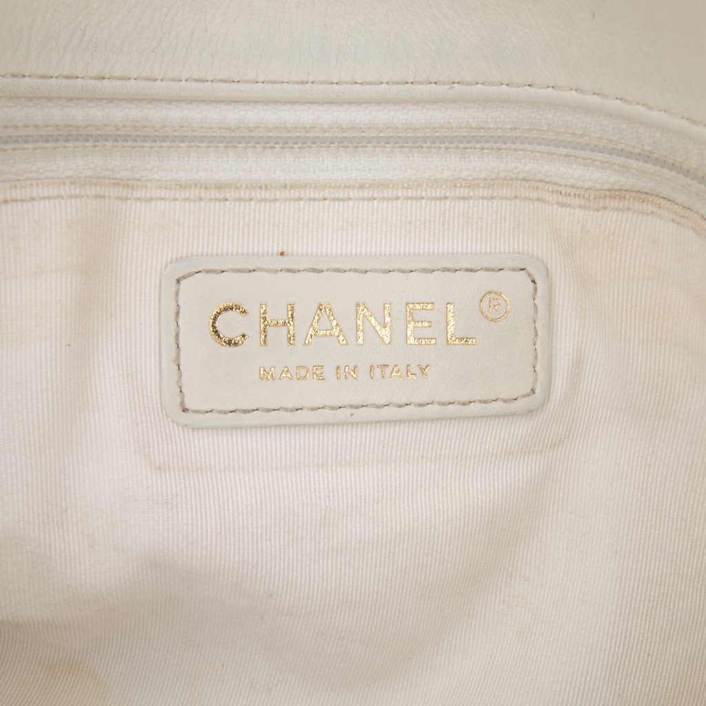 Chanel Medium Stitched Calfskin Covered CC Flap - Side view