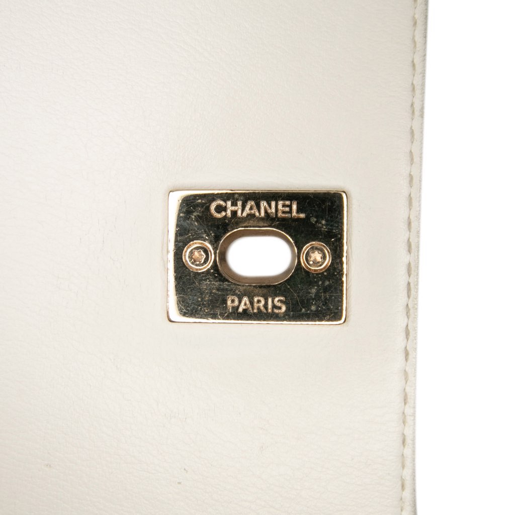 Chanel Medium Stitched Calfskin Covered CC Flap - Detail 2