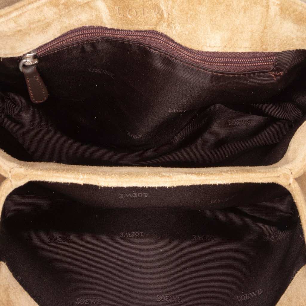 Loewe Anagram Suede Handbag - 4