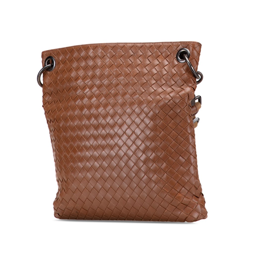 Bottega Veneta Leather Intrecciato Crossbody - Back view