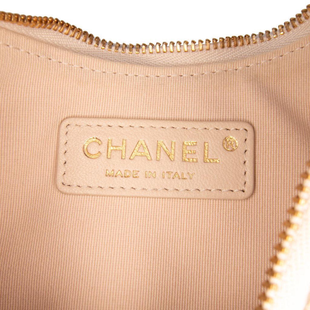 Chanel Small Quilted Lambskin Chain Around Hook Hobo Bag - 5