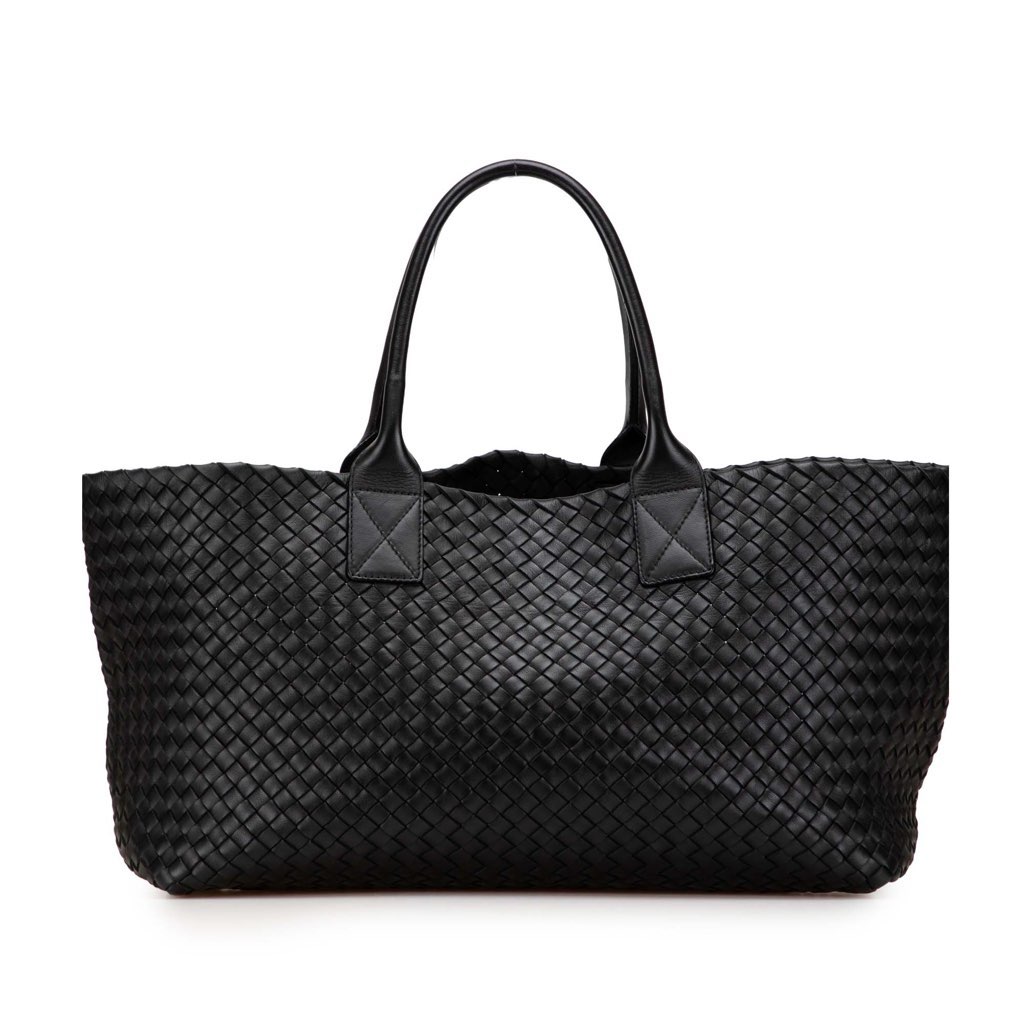 Bottega Veneta Medium Lambskin Intreccio Cabat Tote