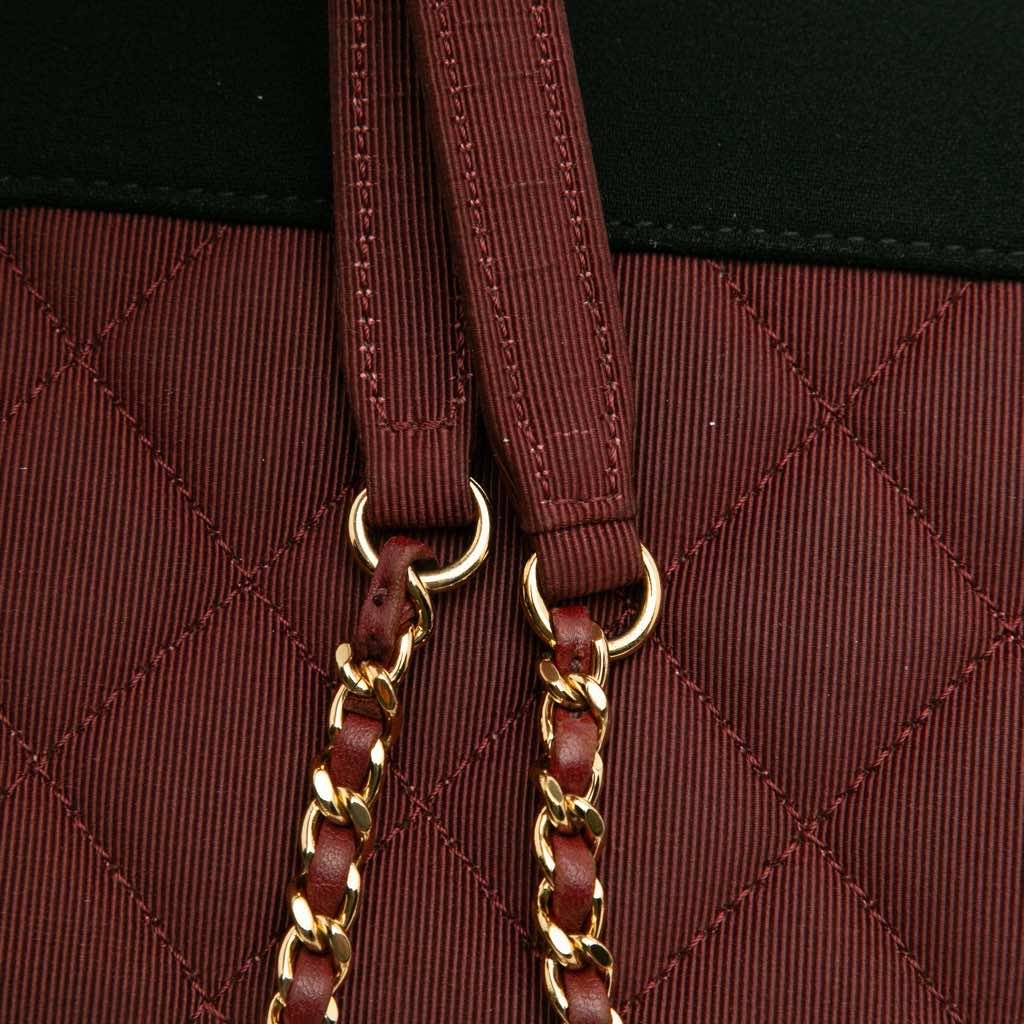 Chanel Small Bicolor Quilted Grosgrain Satin Small Mademoiselle Double Flap - Image 14