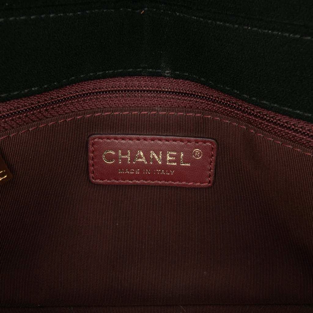 Chanel Small Bicolor Quilted Grosgrain Satin Small Mademoiselle Double Flap - Side view