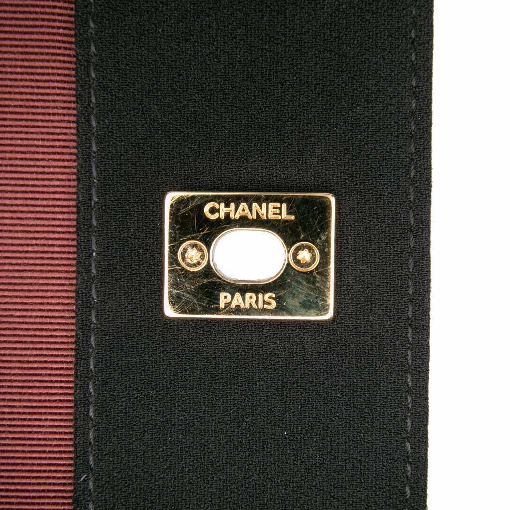 Chanel Small Bicolor Quilted Grosgrain Satin Small Mademoiselle Double Flap - Image 11