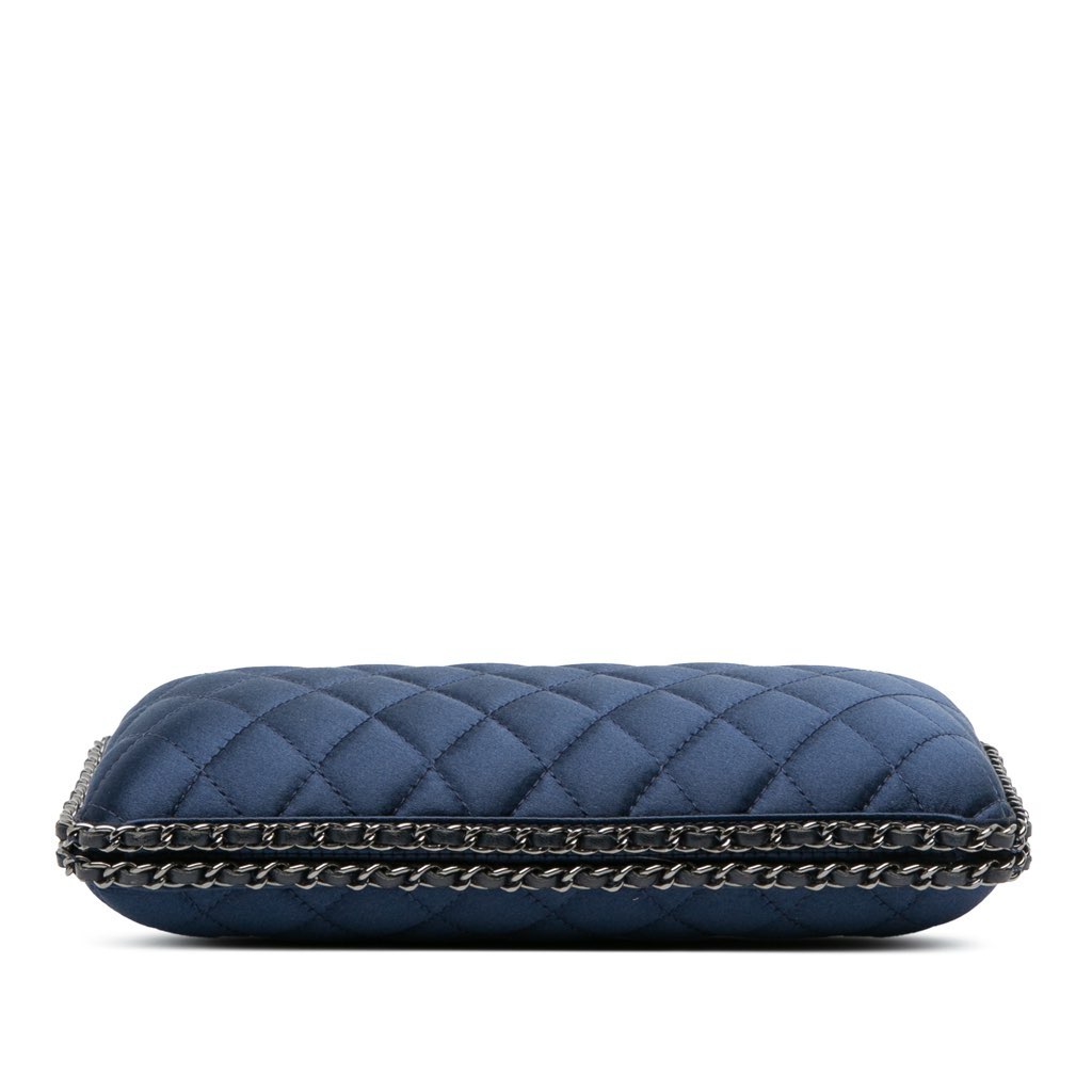 Chanel Quilted Satin Chain Around Clutch - Image 6