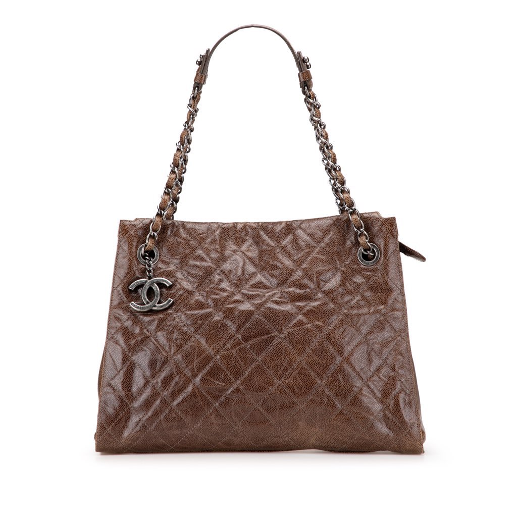 Chanel Quilted Glazed Caviar CC Crave Tote