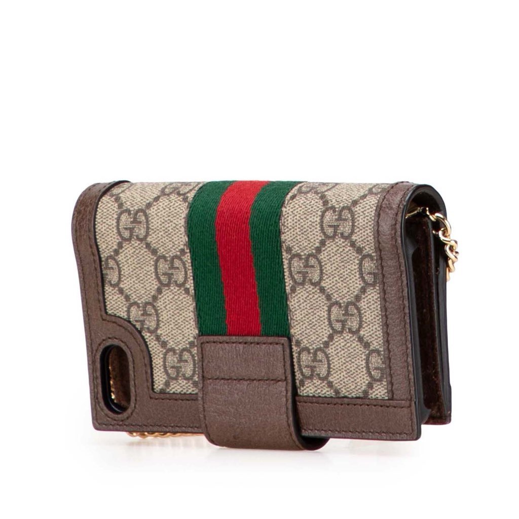 Gucci GG Supreme Ophidia Iphone Case Wallet on Chain - 2