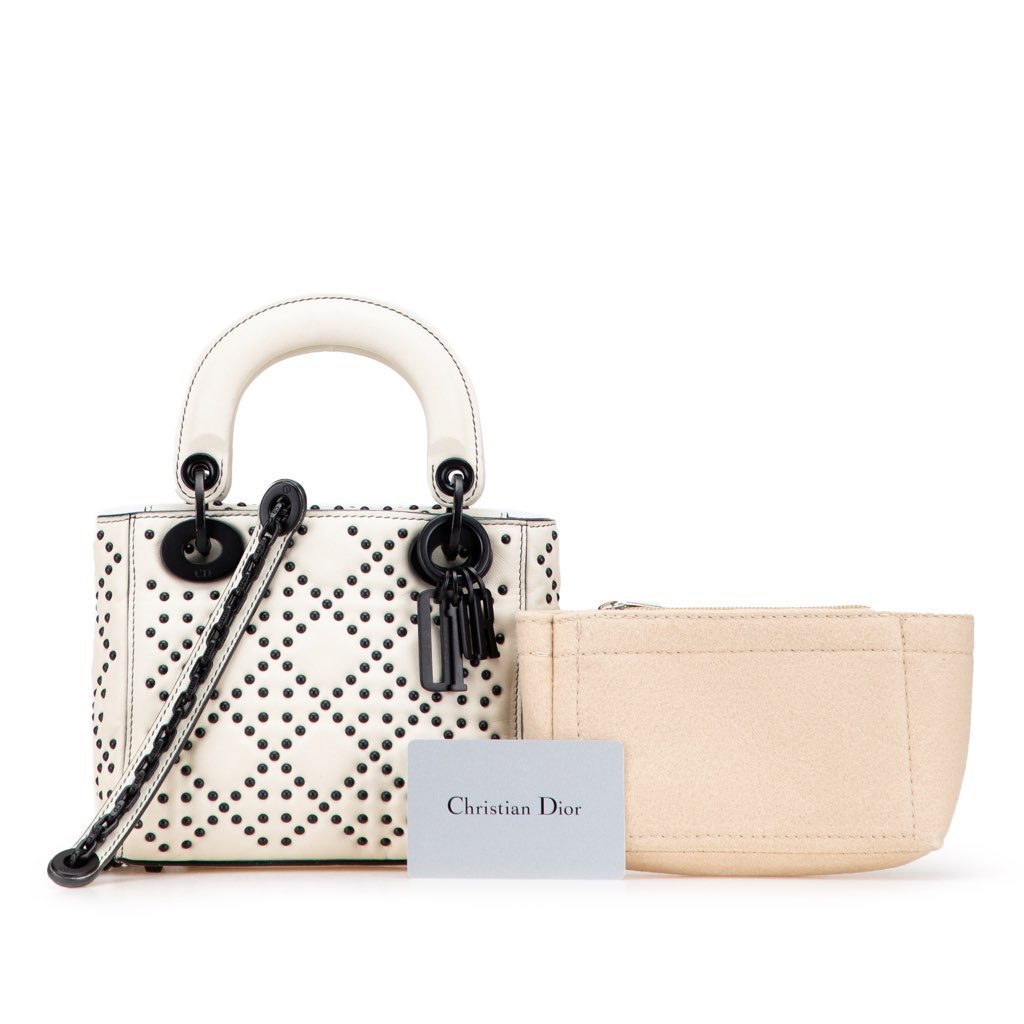 Dior Mini Ultra Matte Calfskin Cannage Studded Supple Lady Dior - Image 12