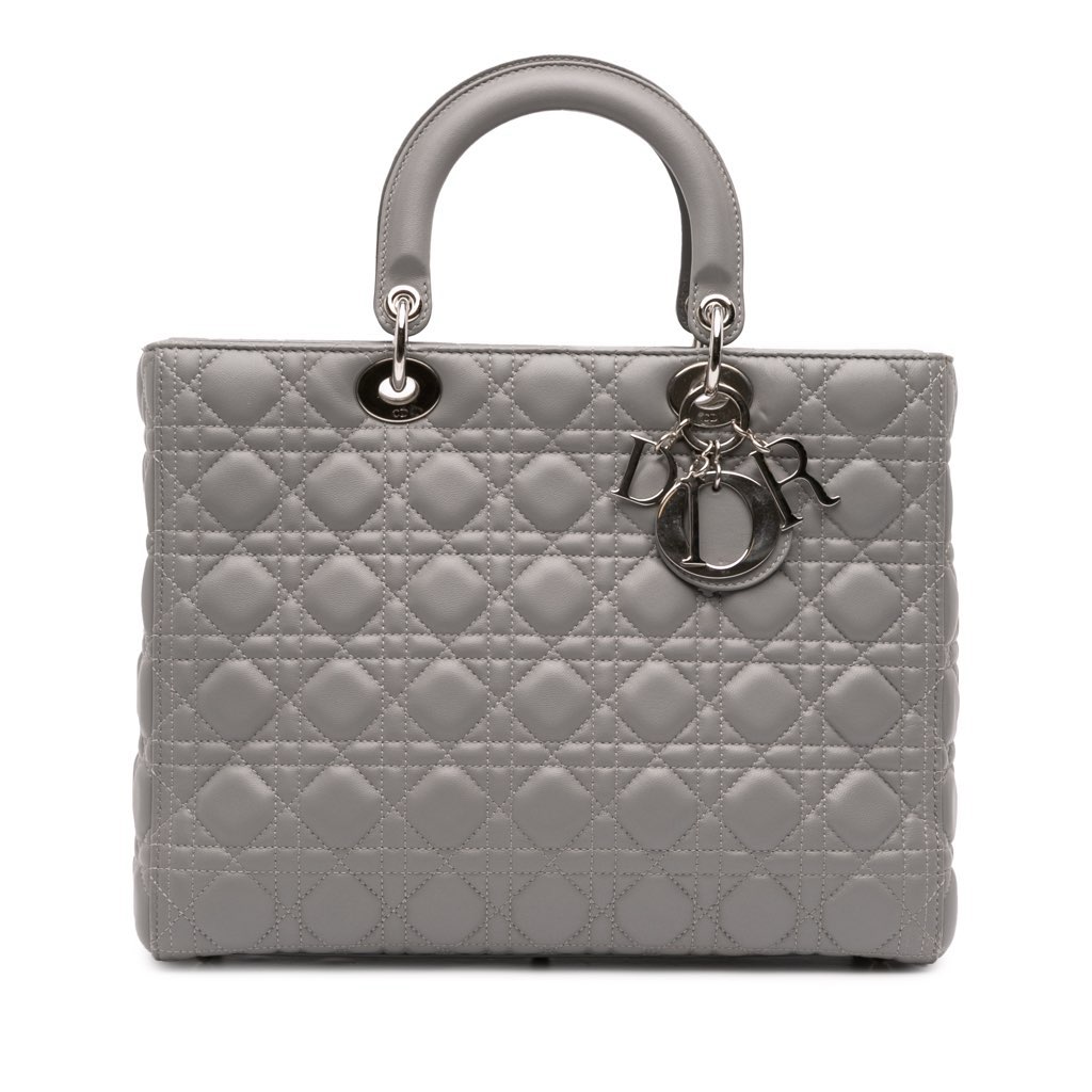 Dior Large Lambskin Cannage Lady Dior