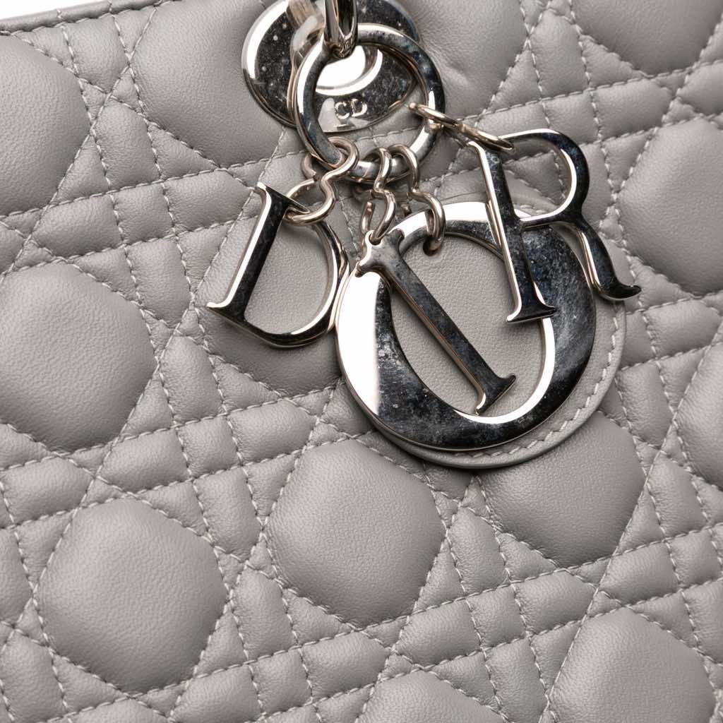 Dior Large Lambskin Cannage Lady Dior - Image 10