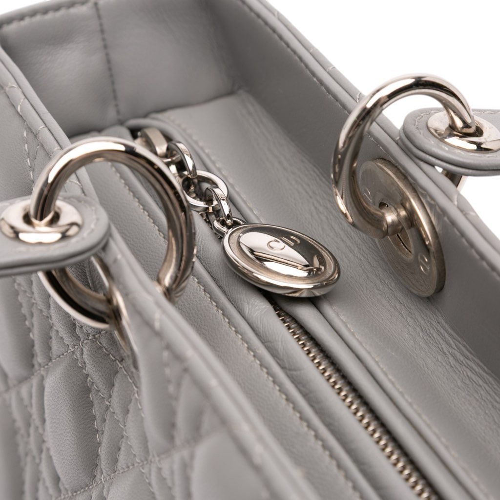 Dior Large Lambskin Cannage Lady Dior - Image 11