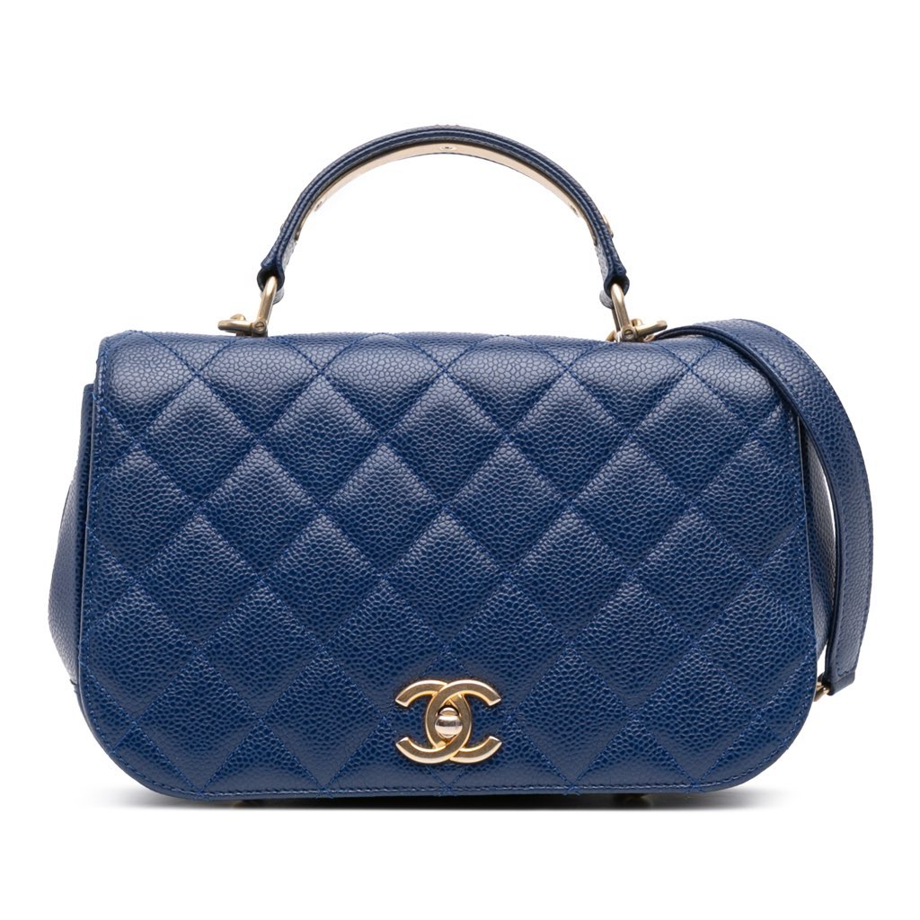 Chanel Small Quilted Caviar Carry Around Flap