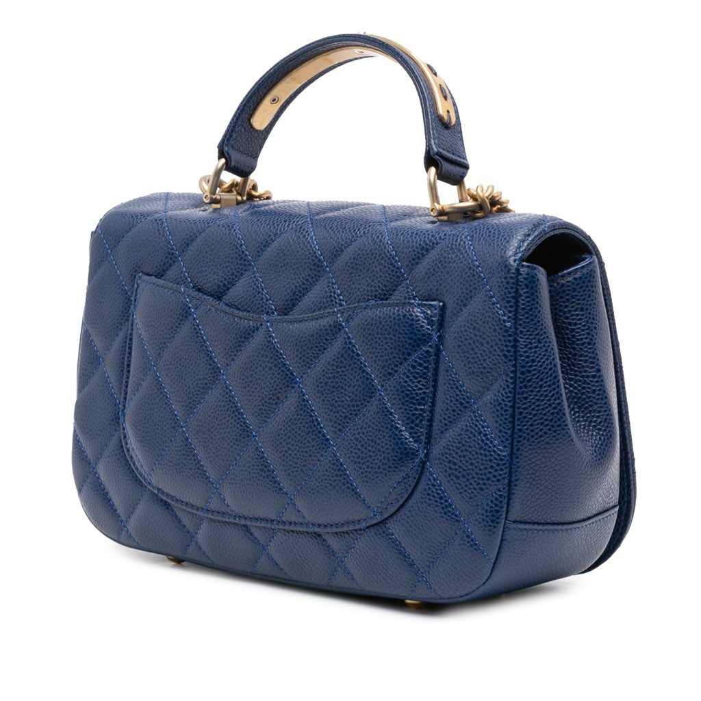 Chanel Small Quilted Caviar Carry Around Flap - 2
