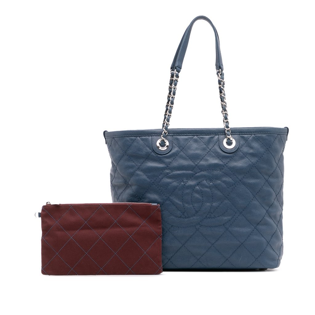 Chanel Small Quilted Caviar Daily Shopping Tote - Image 16