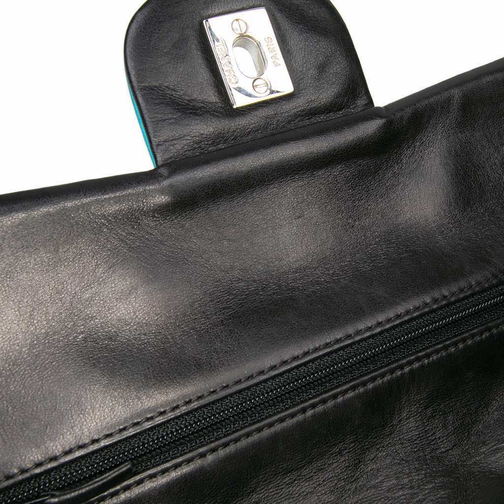 Chanel Medium Classic Bicolor Quilted Lambskin Double Flap - Side view