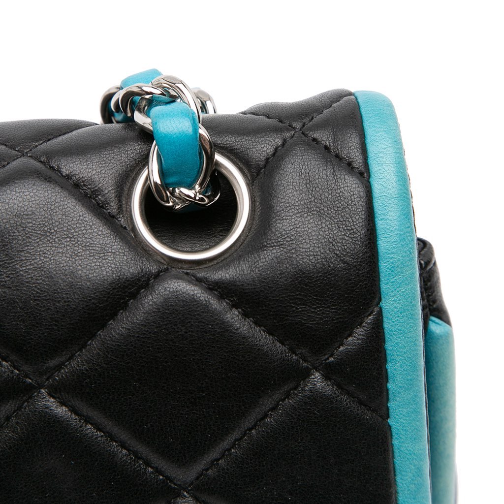 Chanel Medium Classic Bicolor Quilted Lambskin Double Flap - Image 11