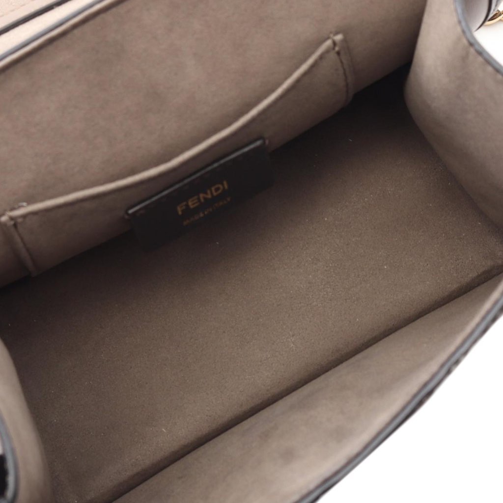 Fendi Small Zucca Embossed Leather Kan I F Crossbody - 3