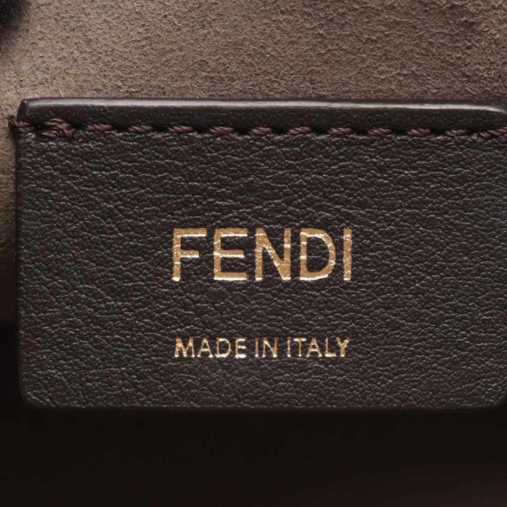 Fendi Small Zucca Embossed Leather Kan I F Crossbody - 4
