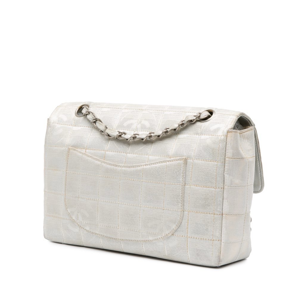 Chanel New Travel Line Medium Metallic Nylon Single Flap - 2